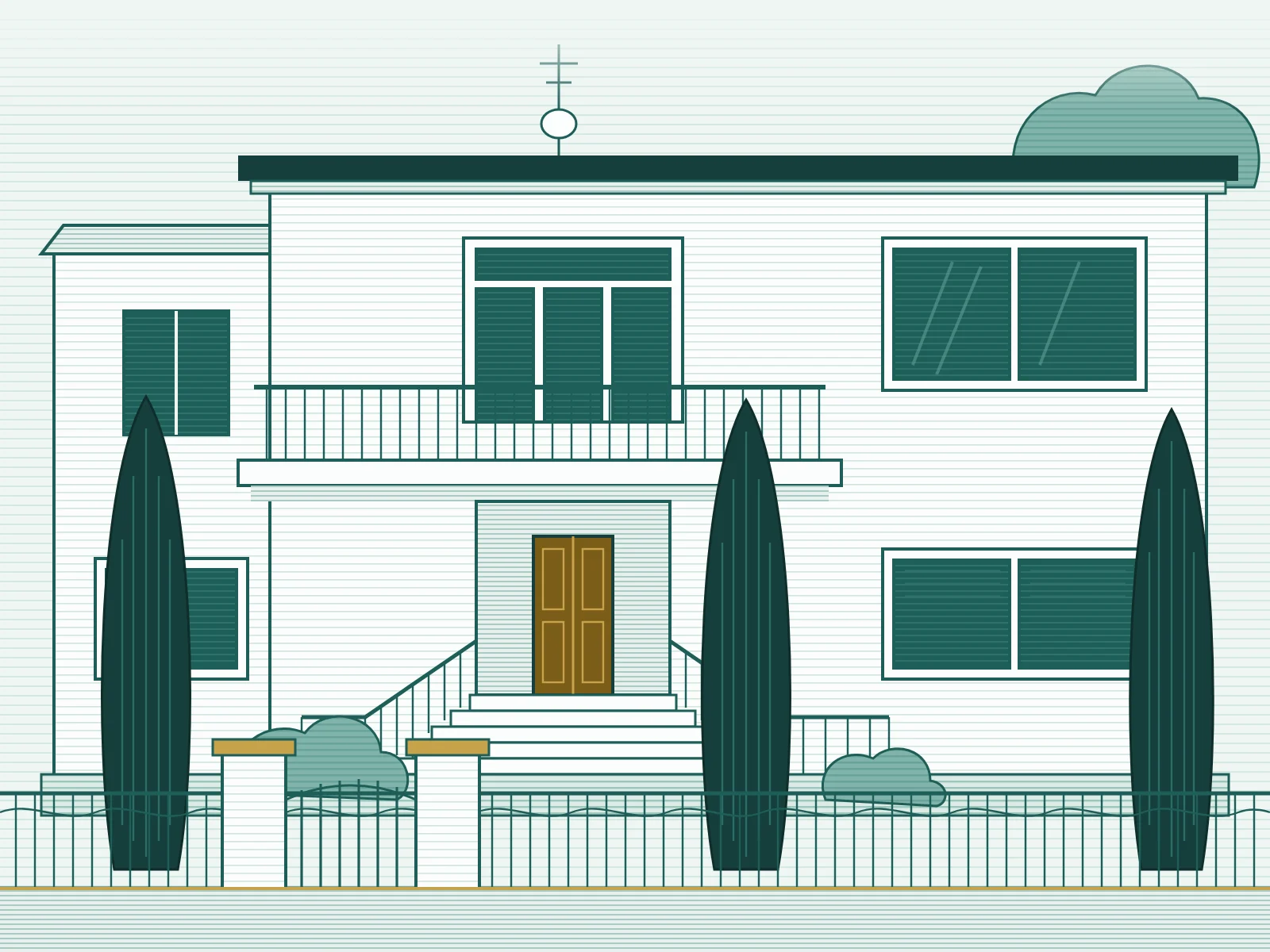 Illustrazione della sede dello Studio Santarelli in Via del Mare 109 a Cesena